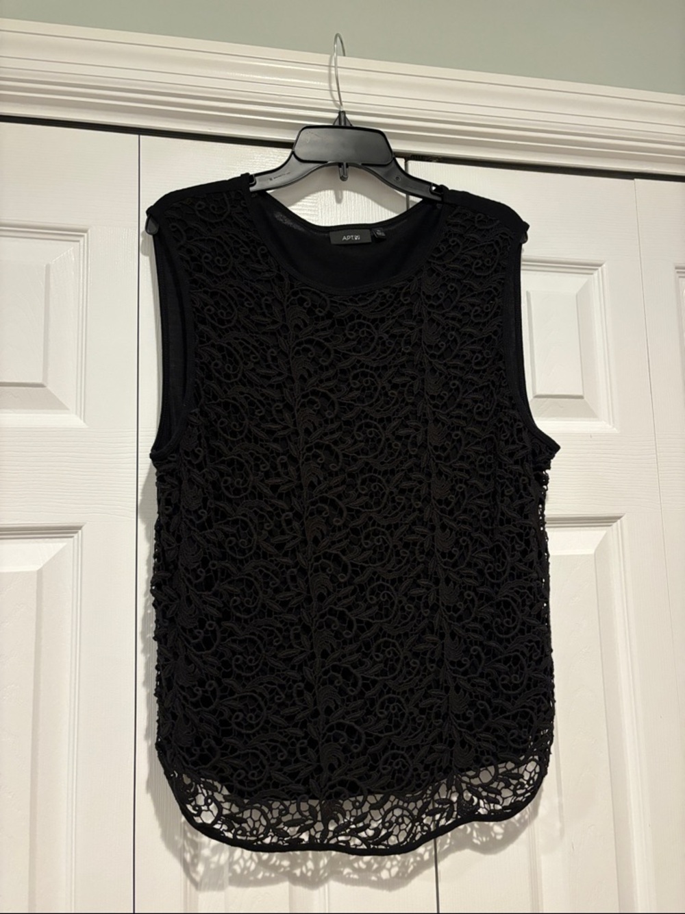 Apt. 9 Black Lace Overlay Sleeveless Tank